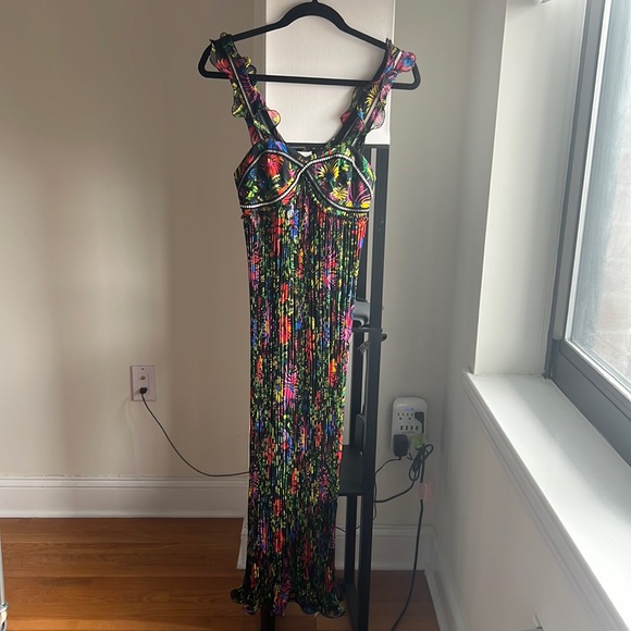 3.1 Phillip Lim floral colorful plisse dress - Picture 4 of 16